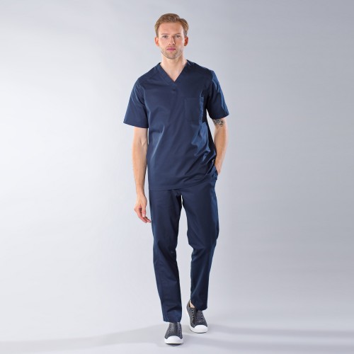 spodnie medyczne męskie deep ocean męskie przód